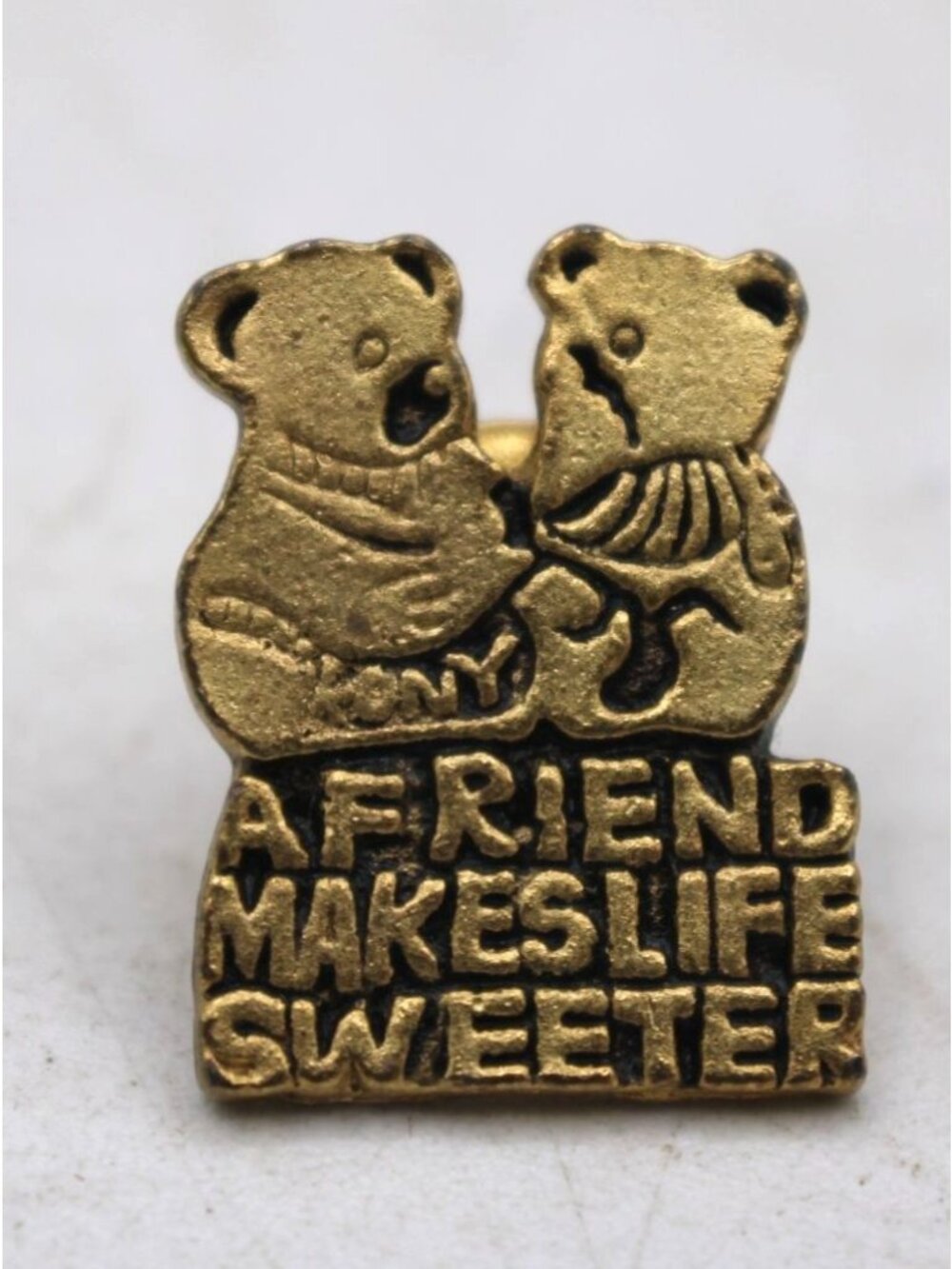 Metal Bear Friendship Pin Cute Vintage Keepsake Sweet Inspirational Gift Vintage